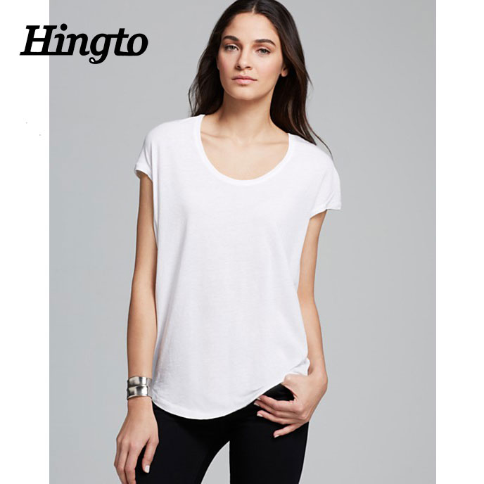 Hingto女性快適なコットンtシャツから中国製造-Tシャツ問屋・仕入れ・卸・卸売り