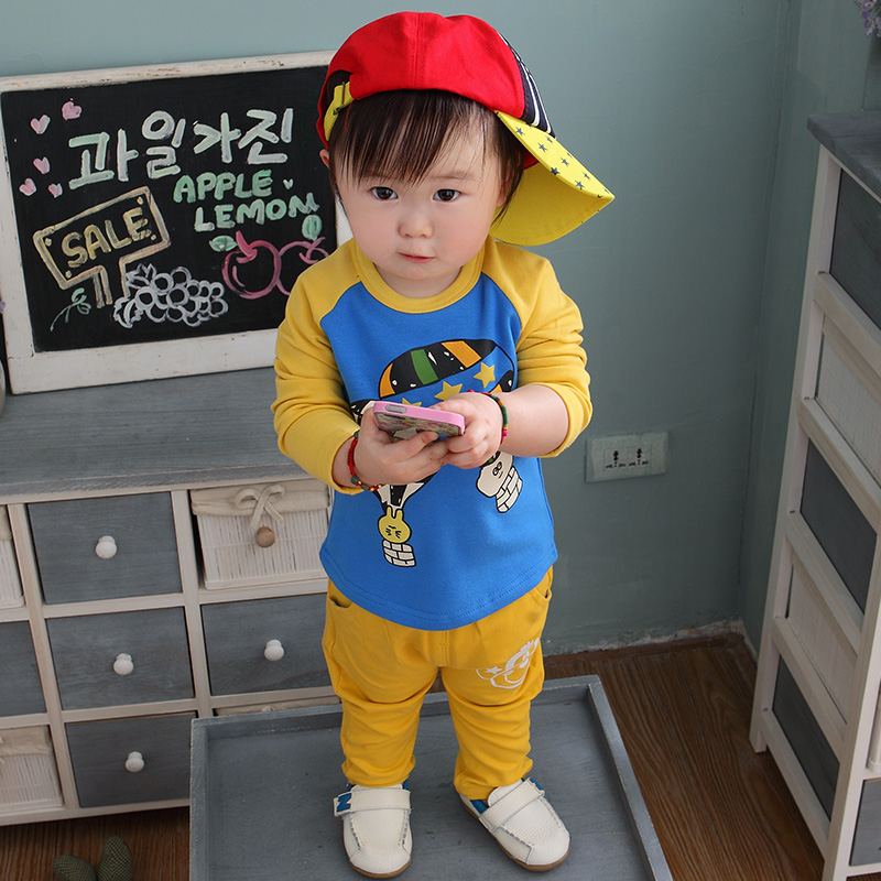 工場価格幼児男の子服黄色プリントパンツの赤ちゃん服-ベビーズボン、半ズボン問屋・仕入れ・卸・卸売り