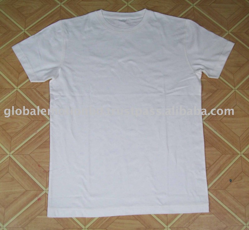 綿のt- シャツ、 基本的なラウンドネック半袖メンズ白t- シャツ-Tシャツ問屋・仕入れ・卸・卸売り