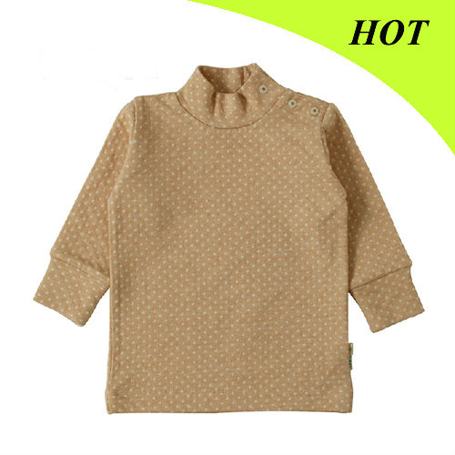 オーガニックコットンの服春秋の長い袖のtシャツtc18070水玉模様のベビー-ベビーTシャツ問屋・仕入れ・卸・卸売り