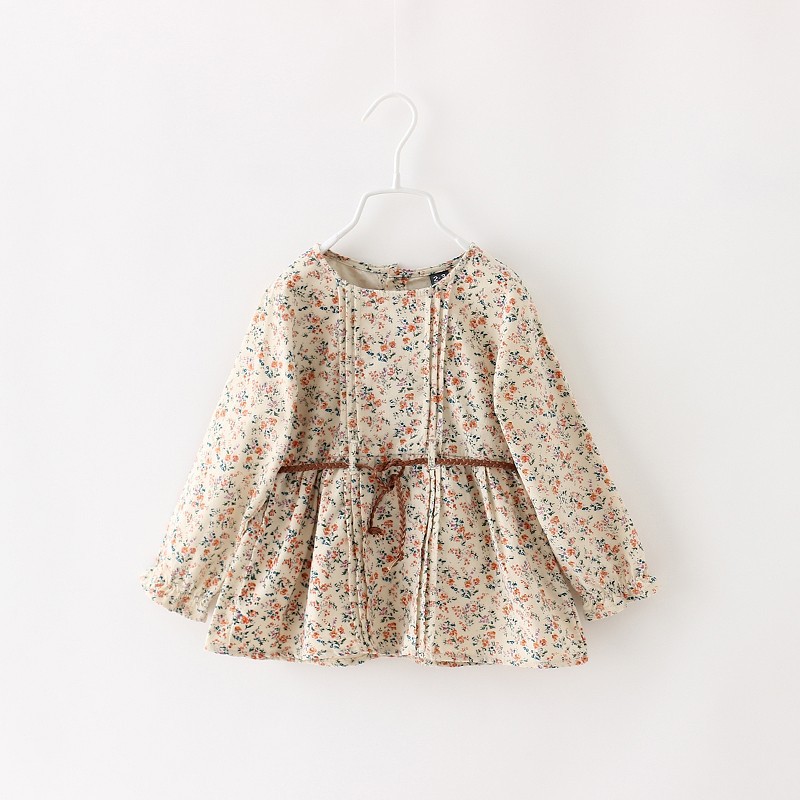 韓国スタイルの新しいms31101a花の印刷されたベルトを持つ女子の服-ジュニア服（女）ドレス問屋・仕入れ・卸・卸売り
