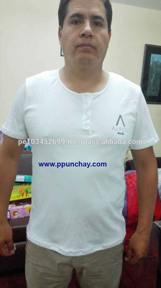 有機ピマ綿tシャツ男性ppunchayペルーa品質クルーネック-Tシャツ問屋・仕入れ・卸・卸売り