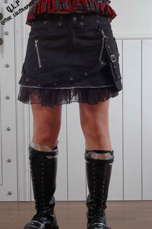 パンクのトロッコゴシック様式KERA Lolitaの層71117の黒いスカート-スカート問屋・仕入れ・卸・卸売り