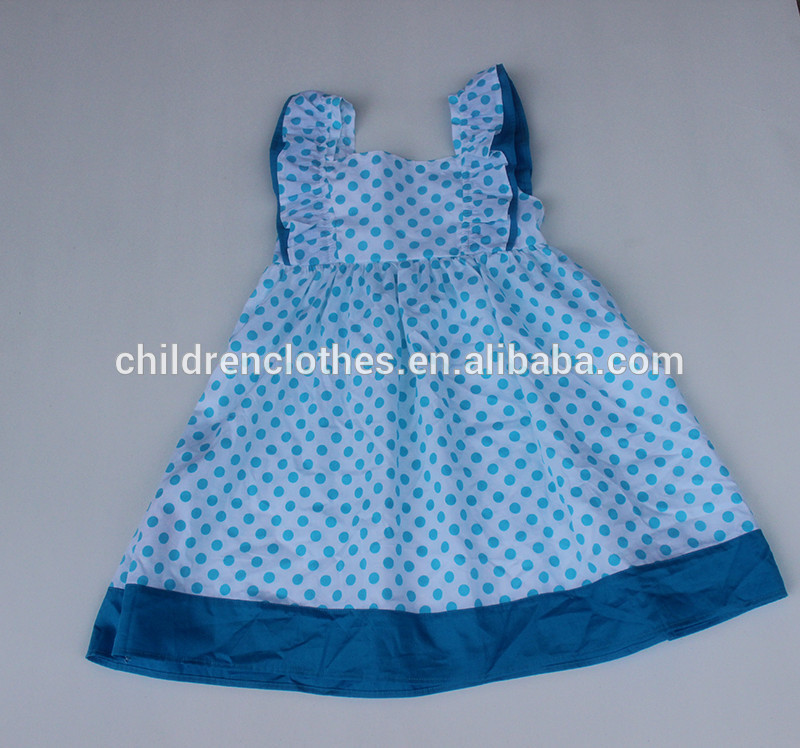 子供服の卸売子供のスカートの水玉模様が美しい綿の女の子のスカートの夏の女の子のドレス-ジュニア服（女）ドレス問屋・仕入れ・卸・卸売り