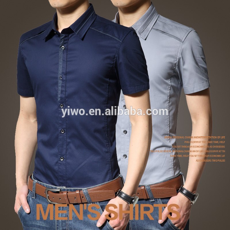 の男性スリムフィットコットンシャツメンズドレスシャツメーカーの新しいモデルの男性のシャツ-プラスサイズシャツ、ブラウス問屋・仕入れ・卸・卸売り