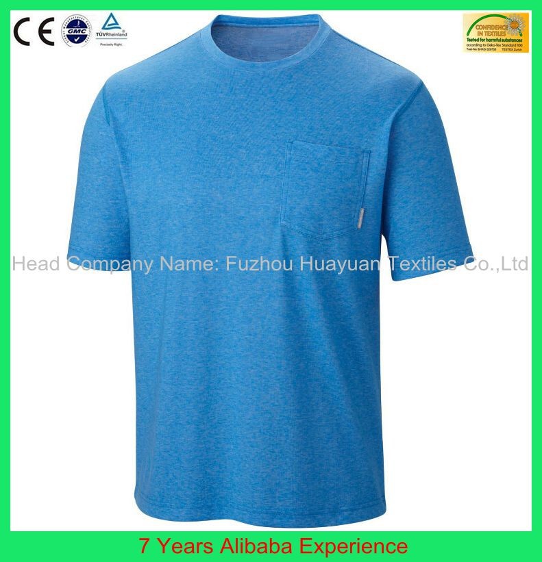 新しいスタイルの綿2015tシャツラウンド襟胸ポケット付き、 プロモーションtシャツの( 7年alibabaの経験)-Tシャツ問屋・仕入れ・卸・卸売り