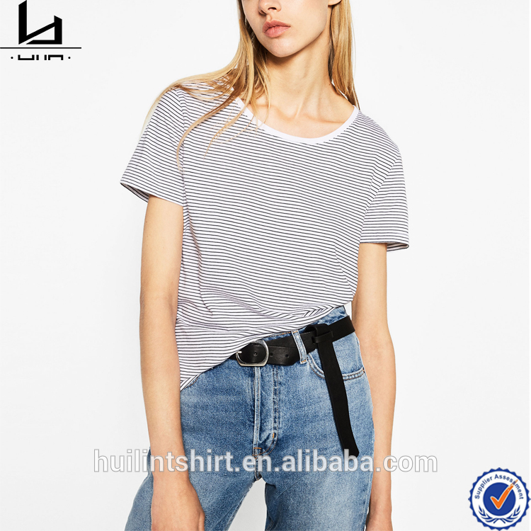 インドのtシャツメーカー女性スリムフィット非対称裾コットンtシャツ120グラム-Tシャツ問屋・仕入れ・卸・卸売り