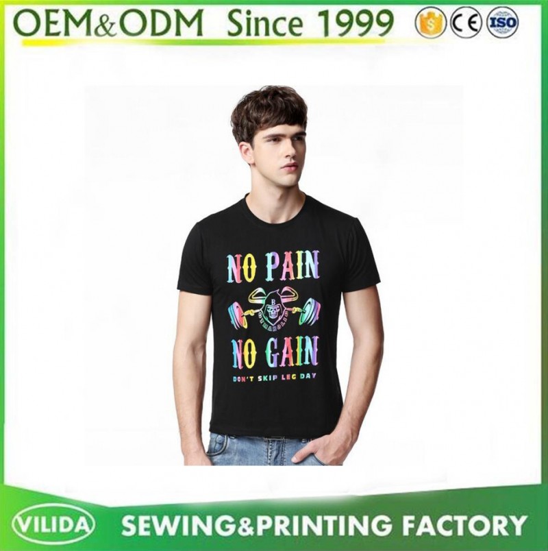 カスタムオーガニックコットンtシャツ、通気性黒tシャツ印刷最新のtシャツ男性写真-Tシャツ問屋・仕入れ・卸・卸売り