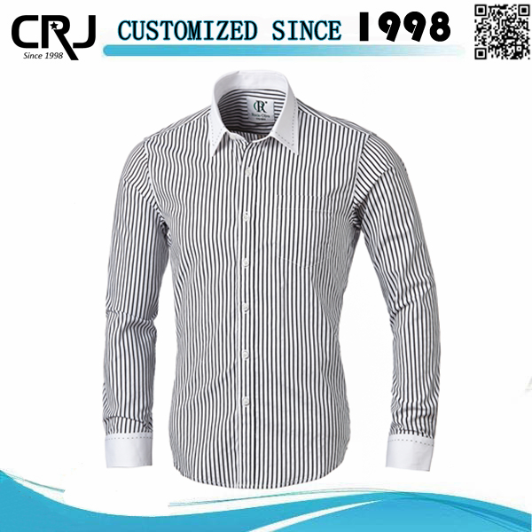 最新Striped100 %綿男性ドレスシャツメーカー-プラスサイズシャツ、ブラウス問屋・仕入れ・卸・卸売り