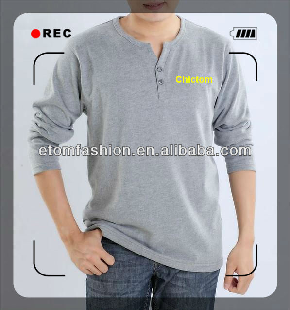 ロングスリーブ201316emborideryメンズオーガニックtシャツ-Tシャツ問屋・仕入れ・卸・卸売り
