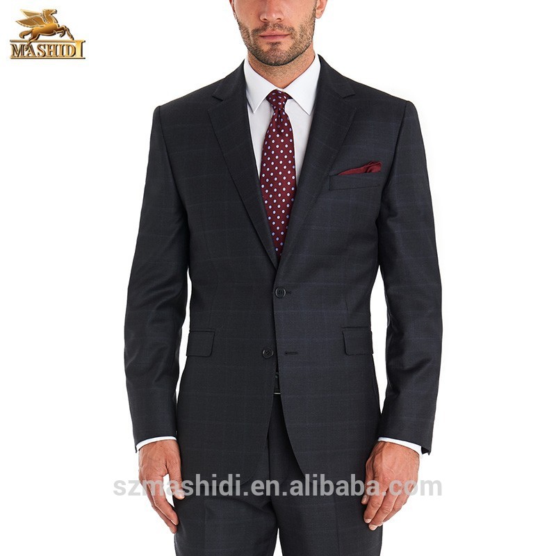 シンプルなスーツのデザインのノッチラペル100％ウールカシミヤイタリアンスタイルスーツの男-スーツ、タキシード問屋・仕入れ・卸・卸売り