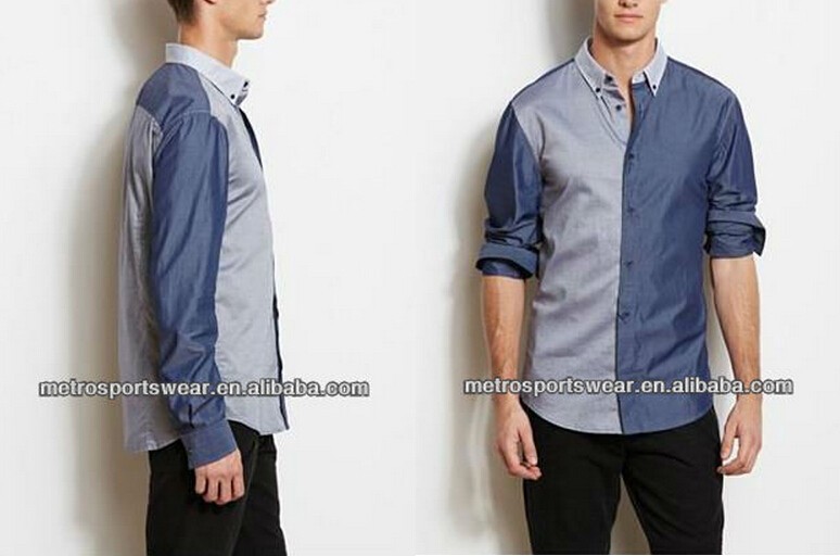 最高のデュオカラーブロックドレスシャツ用販売-紳士用シャツ問屋・仕入れ・卸・卸売り