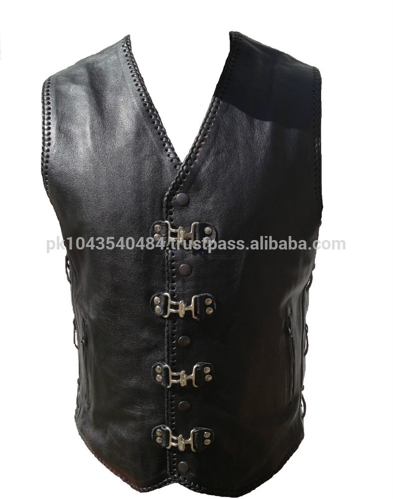 Buffalo_leather_metal_clipped_leather_vest_1-ベスト問屋・仕入れ・卸・卸売り