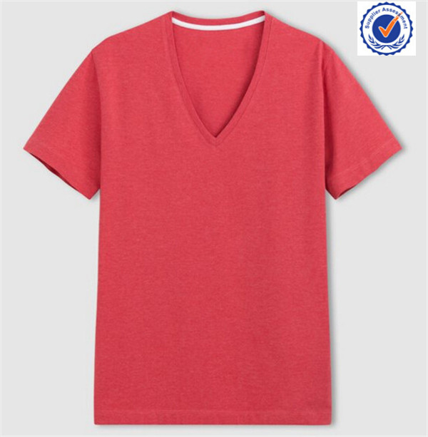 高品質快適なvネック無地オーガニックコットンtシャツ-Tシャツ問屋・仕入れ・卸・卸売り