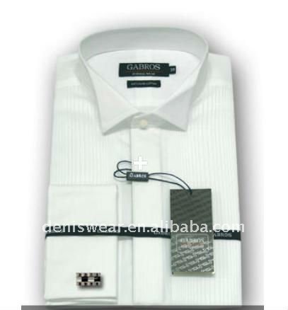 ダブルカフの結婚式のシャツ-プラスサイズシャツ、ブラウス問屋・仕入れ・卸・卸売り