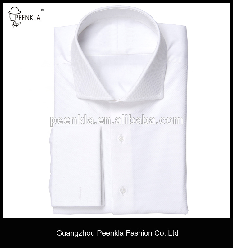 白人男性のタキシードシャツフレンチカフ-プラスサイズシャツ、ブラウス問屋・仕入れ・卸・卸売り