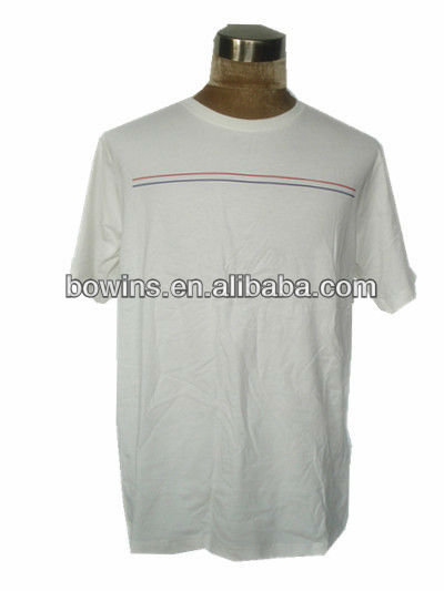 ラウンドネック100％オーガニックコットンの白い無地t- シャツの男性-Tシャツ問屋・仕入れ・卸・卸売り