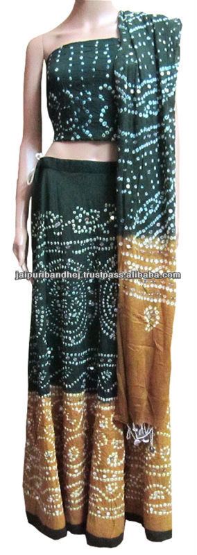 インドデジbandhani lehengaチョリ、エスニック摩耗用女性-その他ウエディングアパレル問屋・仕入れ・卸・卸売り