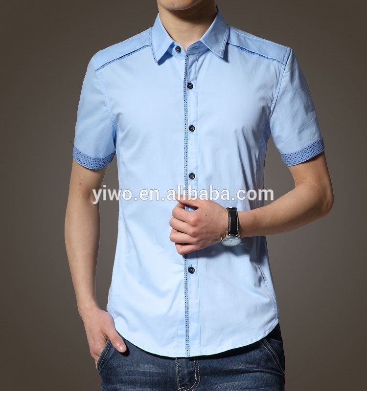 綿100％ボタンアップシャツ半袖メンズ-プラスサイズシャツ、ブラウス問屋・仕入れ・卸・卸売り