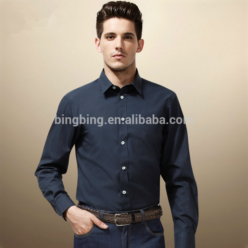 2014年100％の綿の生地の卸売メンズドレスシャツの綿シャツ-紳士用シャツ問屋・仕入れ・卸・卸売り