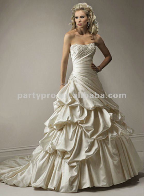 2012豪華なストラップレスの婚礼衣裳-結婚式用母親ドレス問屋・仕入れ・卸・卸売り