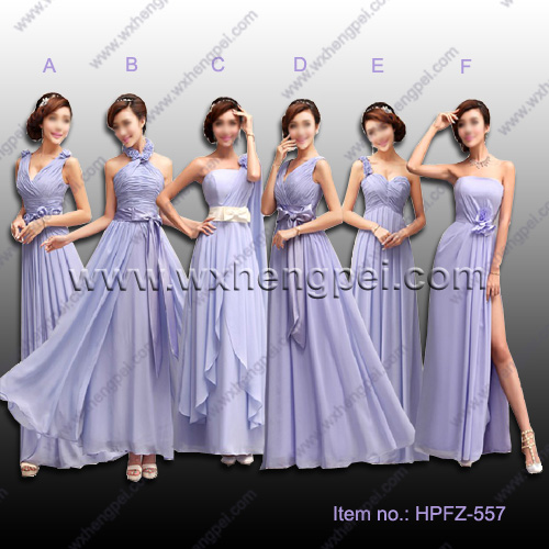 新しい6スタイル花嫁介添人ドレス紫の色-ブライドメイドドレス問屋・仕入れ・卸・卸売り