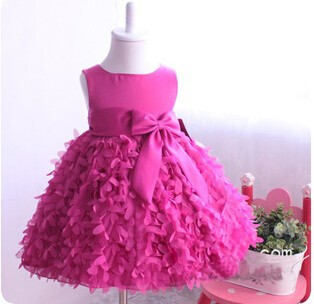 熱い販売のフラワーガールの服、 花柄ワンピース、 美しいちょう結びプリンセスドレス-フラワーガールドレス問屋・仕入れ・卸・卸売り