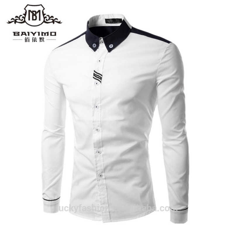 2016最新メンズドレスシャツデザインカスタム男白シャツ-プラスサイズシャツ、ブラウス問屋・仕入れ・卸・卸売り