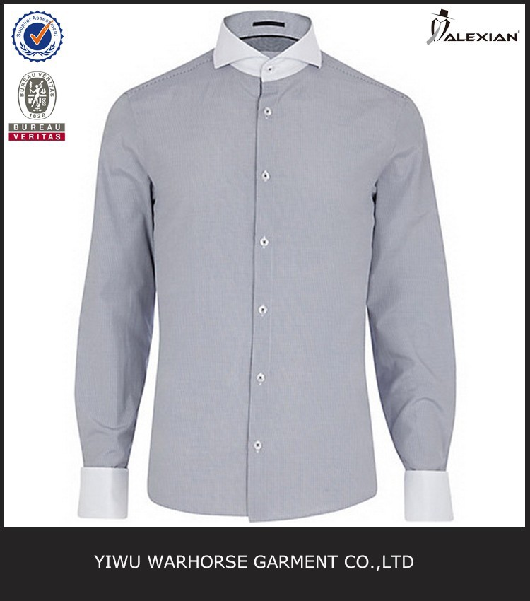 コントラストカラーシャツファッションビジネスユニフォーム-紳士用シャツ問屋・仕入れ・卸・卸売り