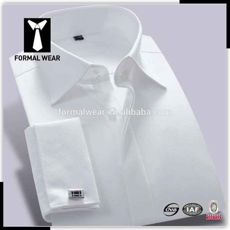 100%コットン高品質カスタムテーラーメイドスリムフィット男性の白いドレスシャツ-プラスサイズシャツ、ブラウス問屋・仕入れ・卸・卸売り