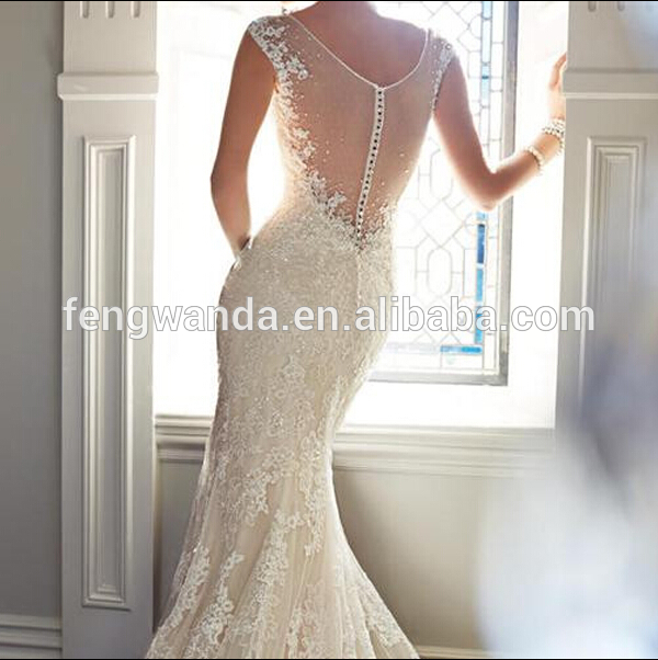 2016最新デザインレディースレースalibabaのマーメイドウェディングドレスホワイト色ロマンチックな最高の花嫁のウェディングドレス-ウエディングドレス問屋・仕入れ・卸・卸売り