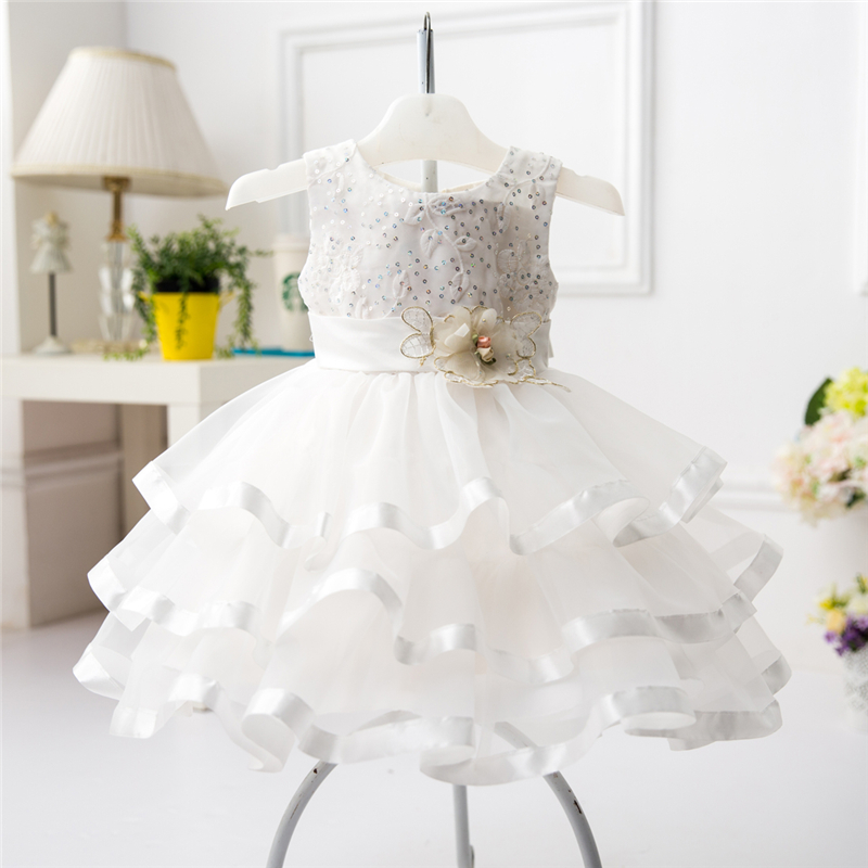 妖精ボールガウンfrocksホワイトノースリーブレース王女赤ちゃん結婚式パーティードレスL1822XZ-フラワーガールドレス問屋・仕入れ・卸・卸売り