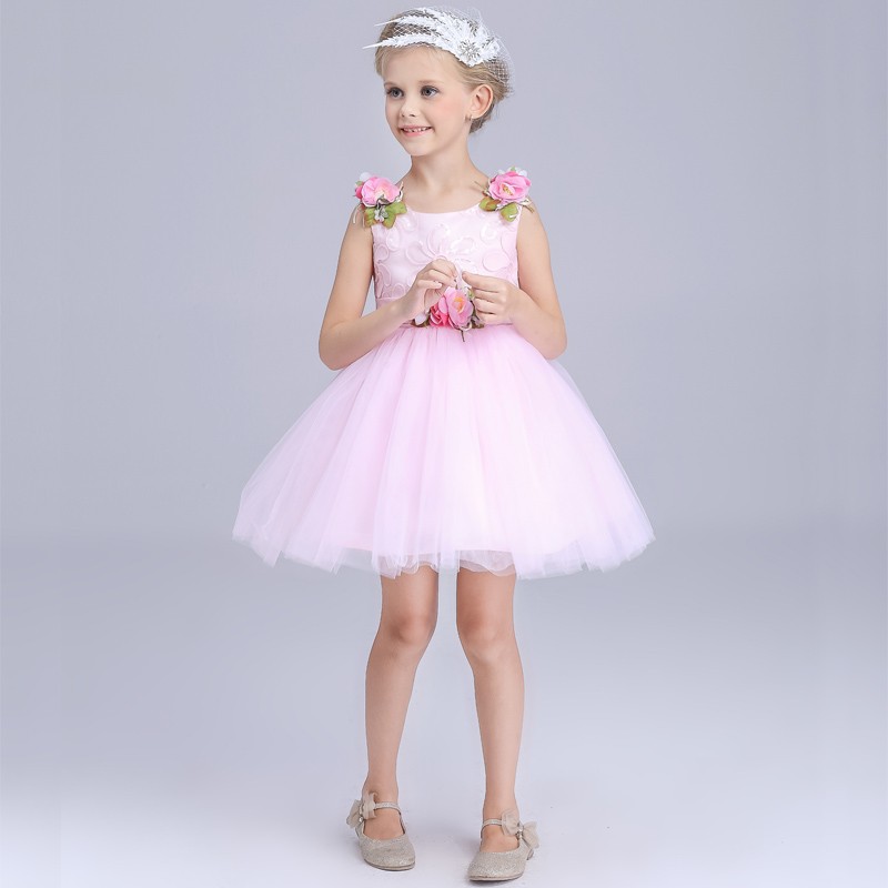 チュールフラワーガールのドレスパターンappliaued花キッズ女の子ウェディングドレスリトルガールパーティードレスXK12-フラワーガールドレス問屋・仕入れ・卸・卸売り