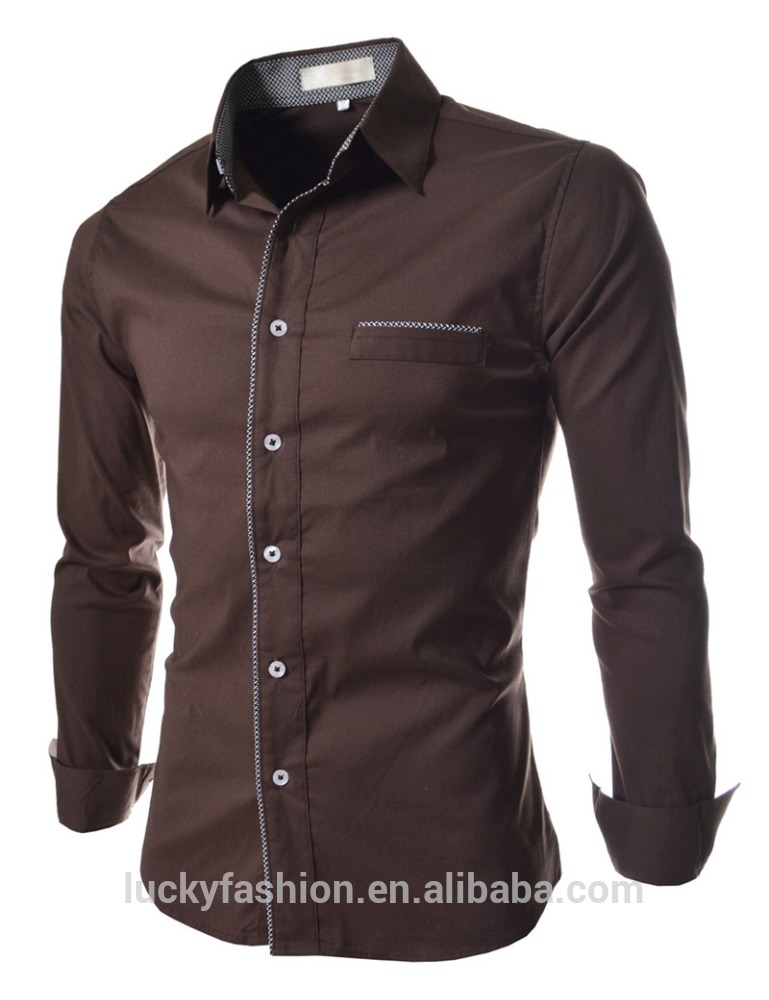 2016色とりどりツイルメンズビジネスドレスシャツ男シャツ-プラスサイズシャツ、ブラウス問屋・仕入れ・卸・卸売り