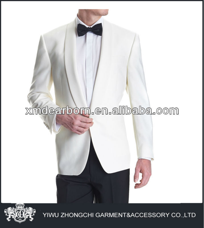 ホワイトスリムフィット男性用スーツ-スーツ、タキシード問屋・仕入れ・卸・卸売り