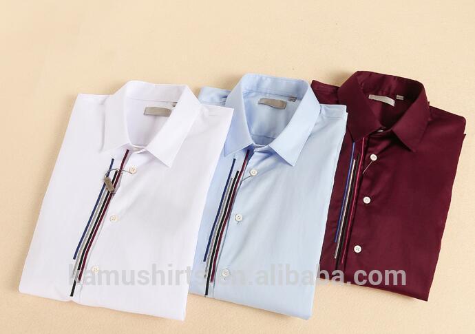 男のサテンコットンのドレスシャツの新しいブランド長袖シャツメンズ-プラスサイズシャツ、ブラウス問屋・仕入れ・卸・卸売り