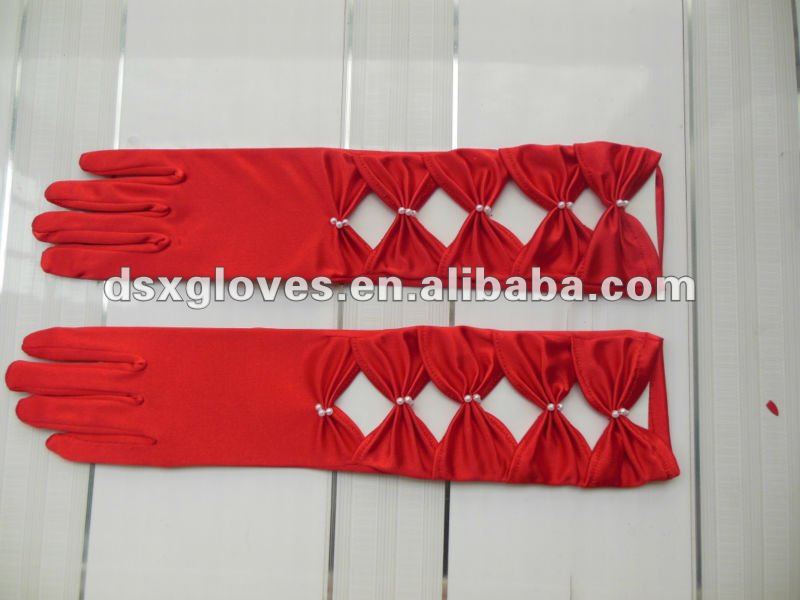 長い絹の編む手袋-ウエディンググローブ問屋・仕入れ・卸・卸売り