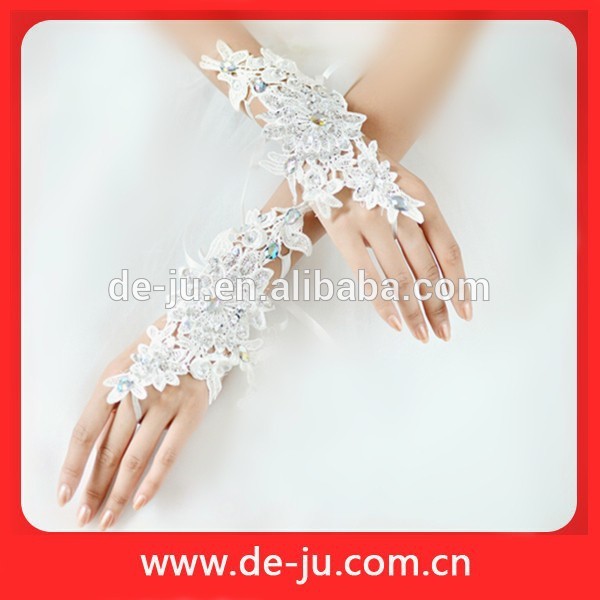 白絹透明hotsaleセクシーな美しいレースの手袋のレースの花嫁の手袋-ウエディンググローブ問屋・仕入れ・卸・卸売り