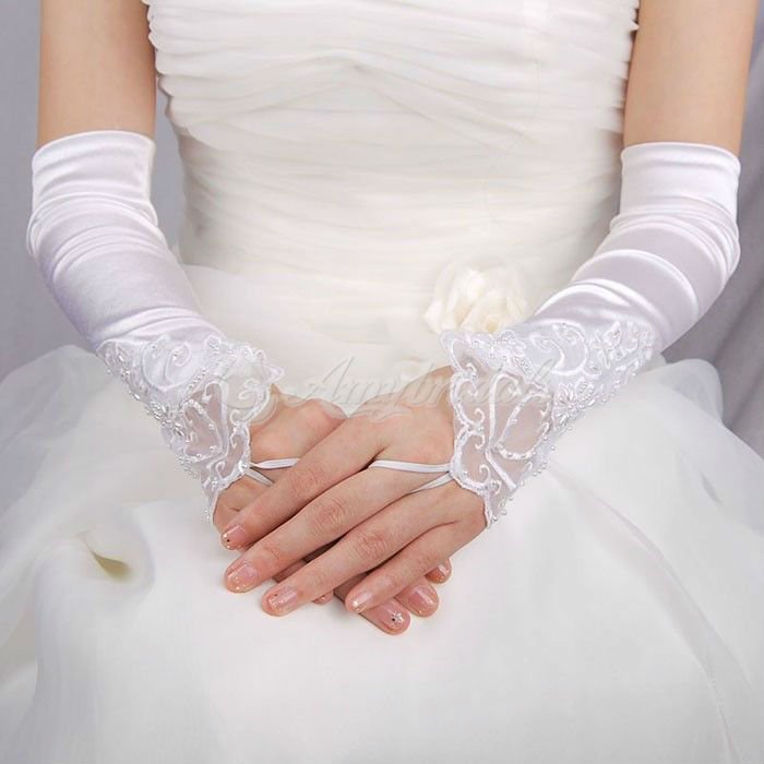 結婚式の手袋; ブライダルグローブ; 安いレースの手袋; 白のブライダル手袋-ウエディンググローブ問屋・仕入れ・卸・卸売り