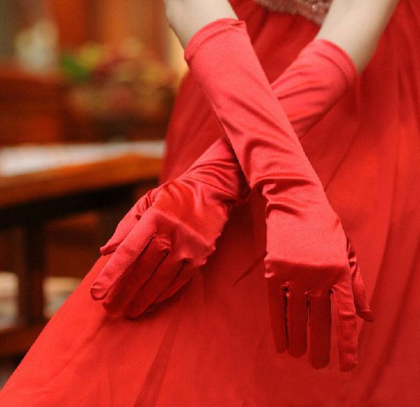 カスタム結婚式のロングサテン手袋-ウエディンググローブ問屋・仕入れ・卸・卸売り