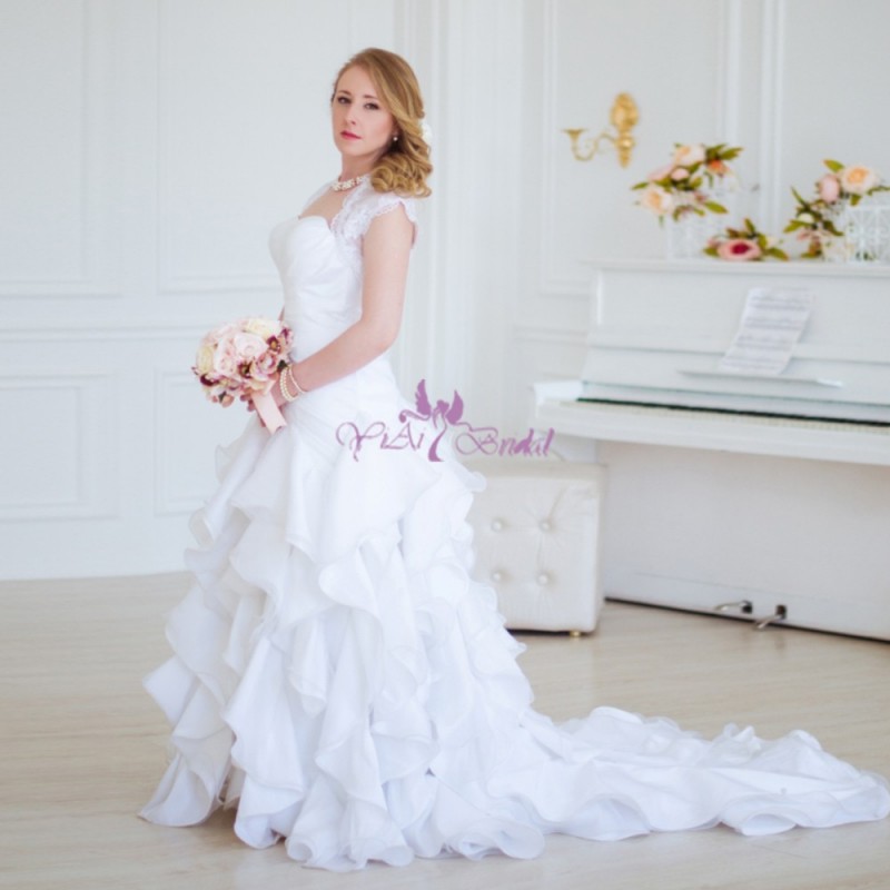 フリルのパターンrsw754ウクライナスカート白袖付きドレスの結婚式-プラスサイズドレス、スカート問屋・仕入れ・卸・卸売り