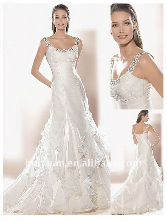 古典的な白いタフタの花嫁のウェディングドレス-プラスサイズドレス、スカート問屋・仕入れ・卸・卸売り