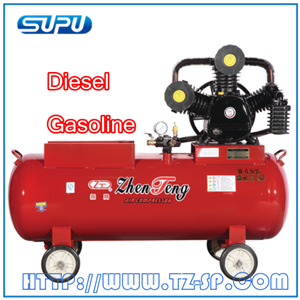 コンプレッサーポータブルガソリン10hp7.5kww-0.916バール900l/min150リットル空気タンク-空気圧縮機問屋・仕入れ・卸・卸売り