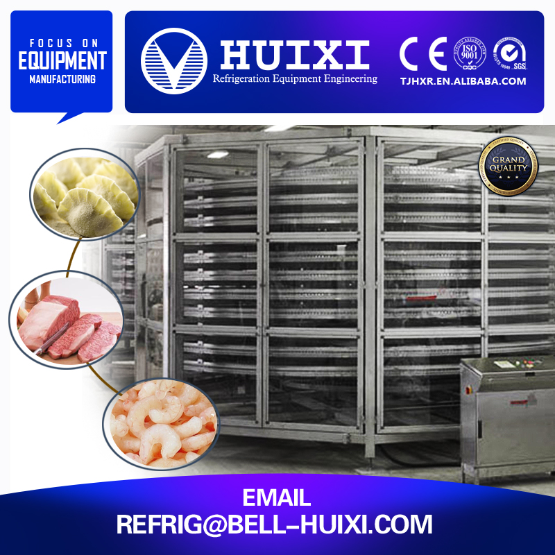 鶏の脚四半期の胸iqf凍結スパイラル冷凍庫が使用される-産業用冷凍庫問屋・仕入れ・卸・卸売り