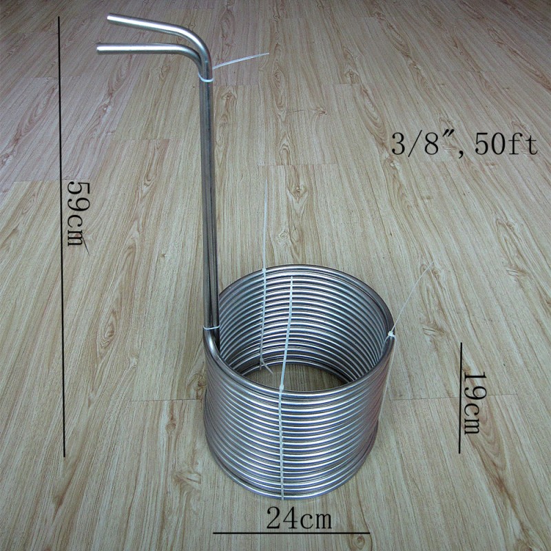 3/8 "ステンレス鋼コンデンサーコイルチューブステンレス鋼ビール醸造チラーのためのビール-冷却、熱交換設備部品問屋・仕入れ・卸・卸売り