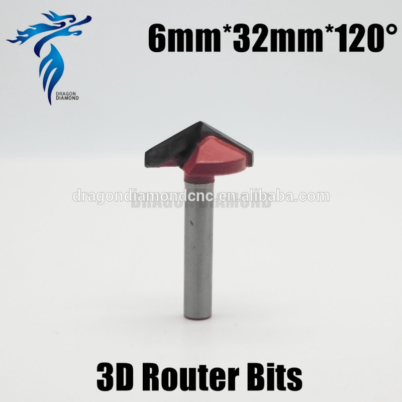 120度3d cncルーターv溝ビット木工部品に適用することがアクリルmdf pvc 3d彫刻ビット-木工機械部品問屋・仕入れ・卸・卸売り