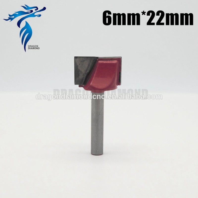 6 × 22ミリメートル焦点距離cncクリーニングボトムビットルータービット3d木工タングステンフライスカッター使い捨て切断面滑らか-木工機械部品問屋・仕入れ・卸・卸売り