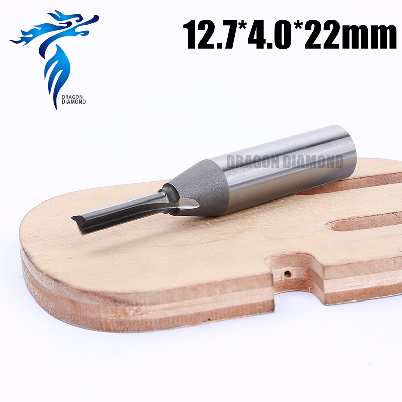 12.7*4*22ミリメートルcncストレートエンドミルdooubleフルートスロット木工挿入ルーターツールソリッド超硬tctエンドフライスカッターmdf pvc-木工機械部品問屋・仕入れ・卸・卸売り