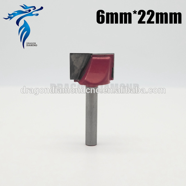 Cnc木版ルータービット3d cnc木材クリーニングボトムビットルータービット6 × 22ミリメートルタングステンフライスカッター使い捨て切断表面滑らかな-木工機械部品問屋・仕入れ・卸・卸売り