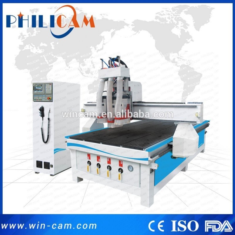 済南philicam fldm 1325 3頭/cncルータ木材彫刻機用販売でceとiso-木彫機問屋・仕入れ・卸・卸売り